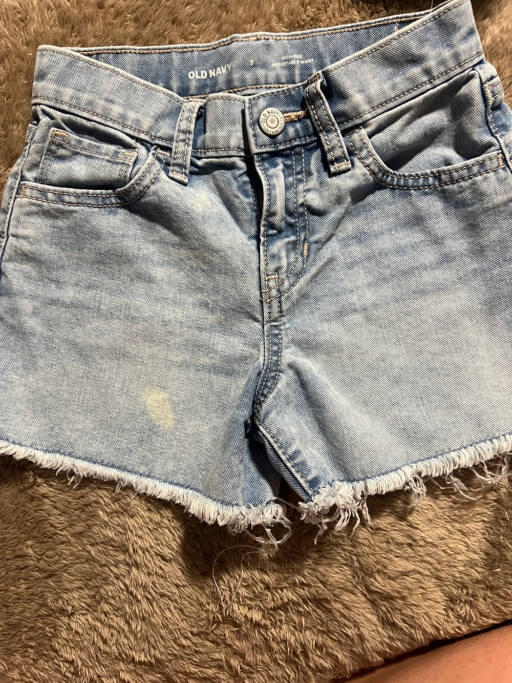 Old Navy Light Wash Frayed Hem Denim Shorts